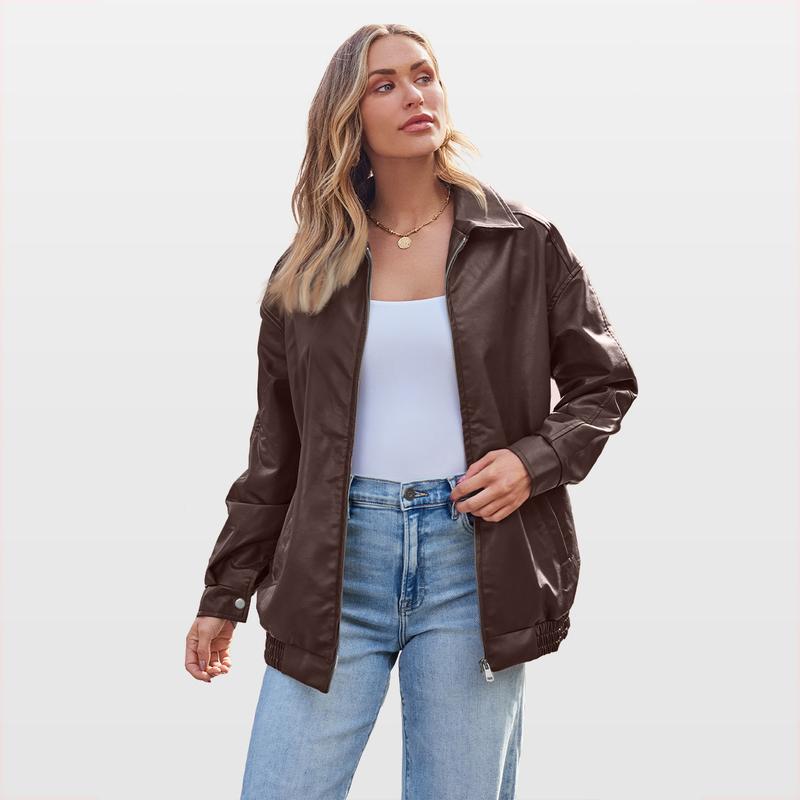 Oversized Leather Jacket