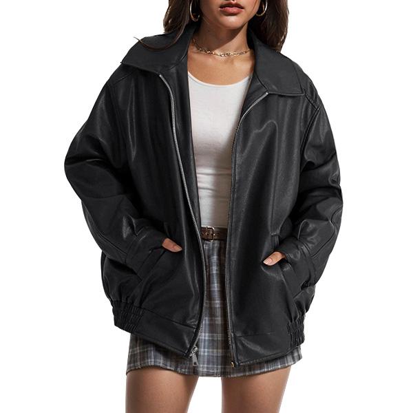 Oversized Leather Jacket