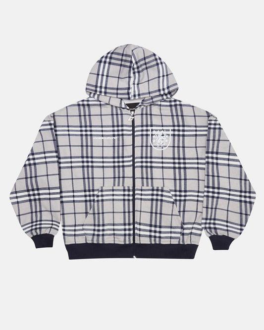 GRID ZIP HOODIE TARTAN DARK